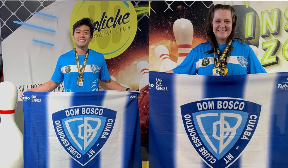 Atletas William Hideki e Roberta Rodrigues, destaques do TBF300/Dom Bosco — Foto: Assessoria Dom Bosco