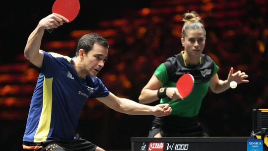 Hugo Calderano e Bruna Takahashi vencem espanhóis do WTT de Hong Kong - Foto: (Reprodução/Xinhua News)
