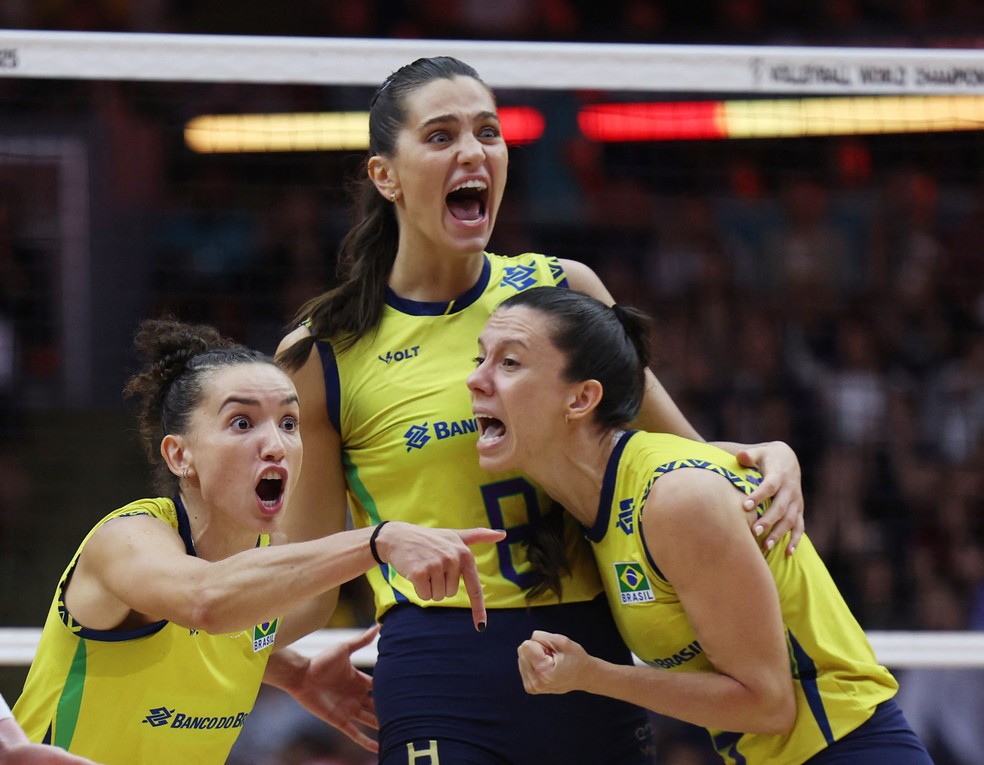 Japão x Brasil na disputa do terceiro lugar no Mundial de Vôlei Feminino — Foto: REUTERS/Athit Perawongmetha