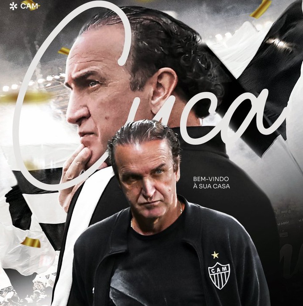 Atlético-MG oficializa a contratação de Cuca — Foto: Divulgação/ Atlético
