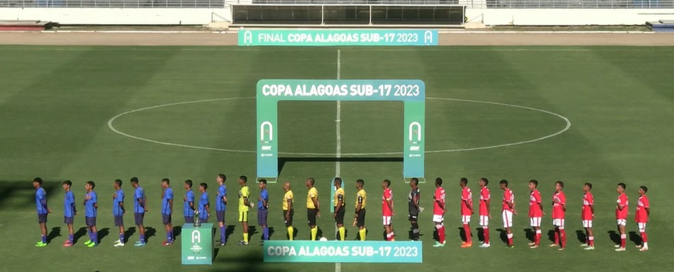 CRB e Azzurra se enfrentaram na grande final da Copa Alagoas Sub-17 — Foto: Reprodução / FAF TV