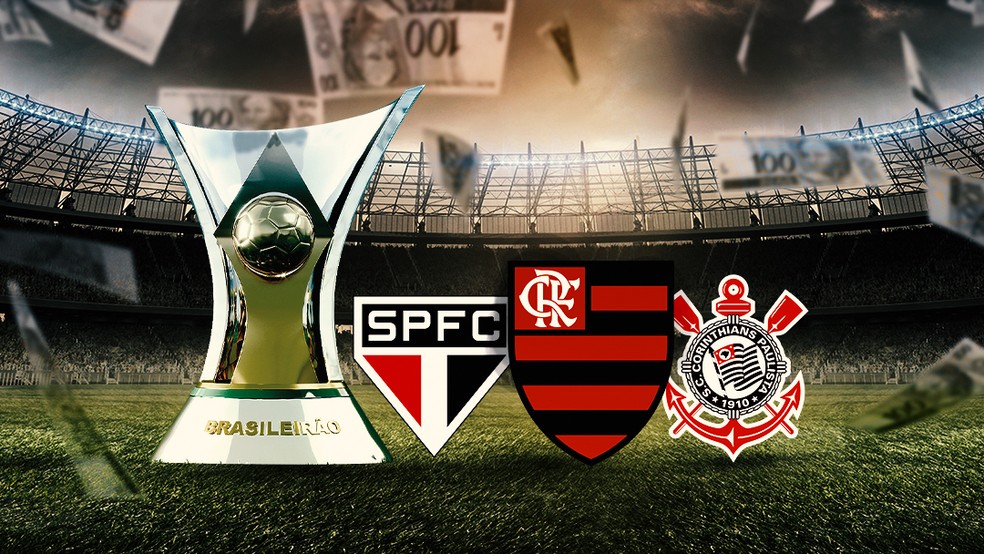 Flamengo, São Paulo e Corinthians são as maiores bilheterias da Série A 2024 — Foto: ge