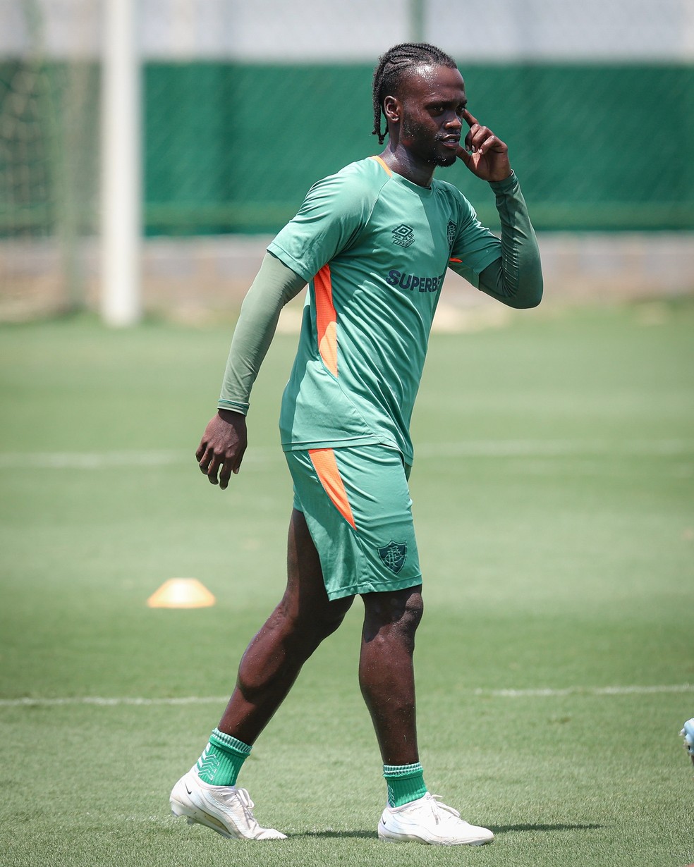 Santi Moreno em treino do Fluminense