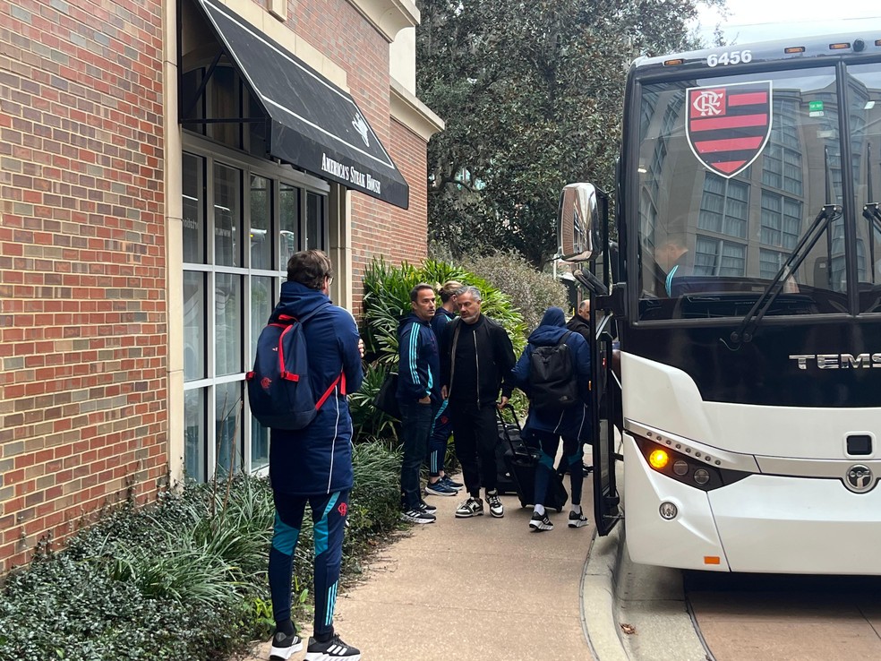 Flamengo chega a Gainesville, nos Estados Unidos, para a pré-temporada — Foto: Emanuelle Ribeiro