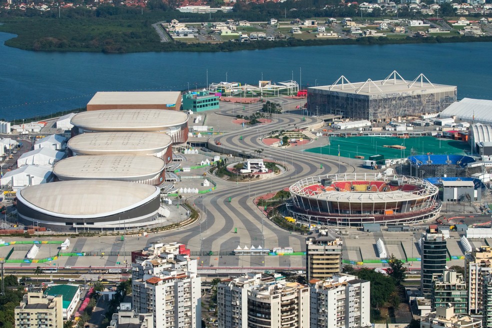 Visão aérea do Parque Olímpico da Barra — Foto: Divulgação