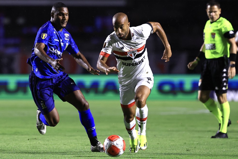 Lucas Moura retornou ao São Paulo em 2023 — Foto: Marcello Zambrana; AGIF