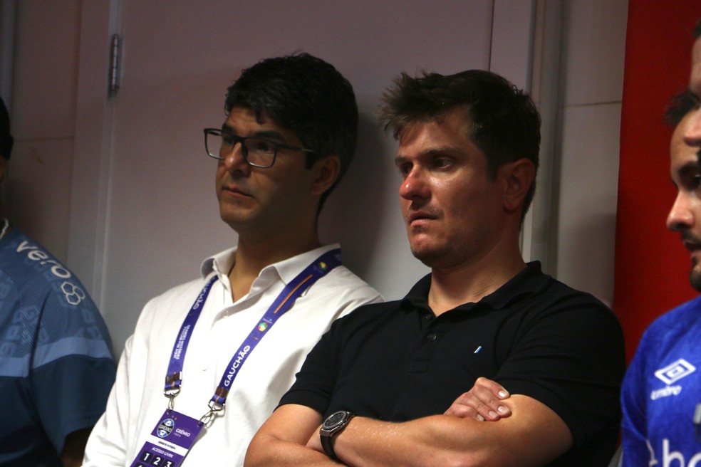 Luis Vagner Vivian e Antônio Brum, dirigentes do Grêmio