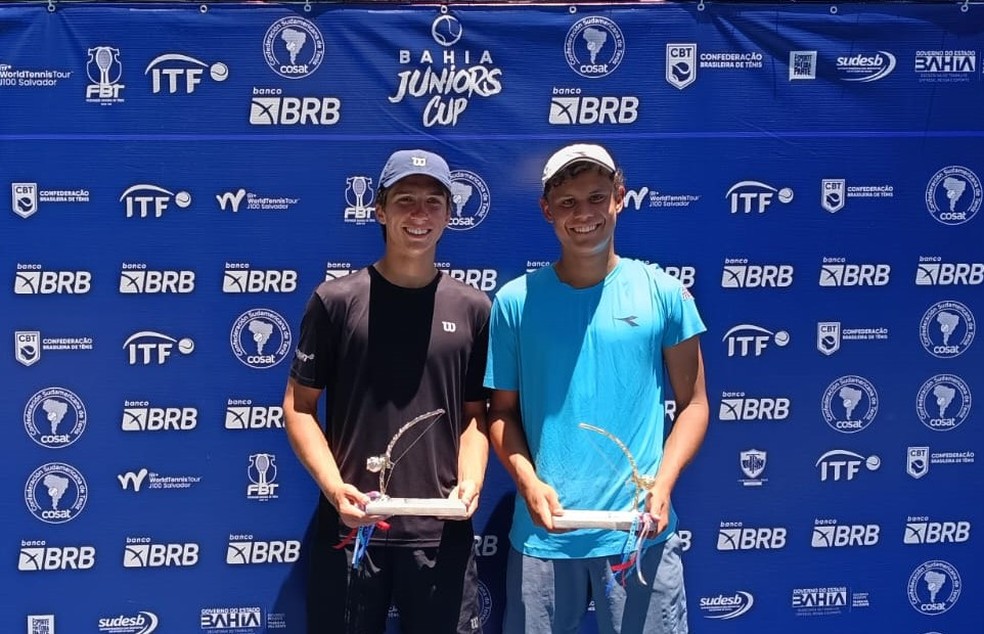 Leonardo Storck e Livas Damázio foram os finalistas do Bahia Juniors Cup — Foto: Divulgação Assessoria