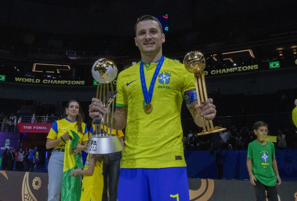 Dyego foi campeão e craque da Copa do Mundo de Futsal 2024 — Foto: Leto Ribas/CBF