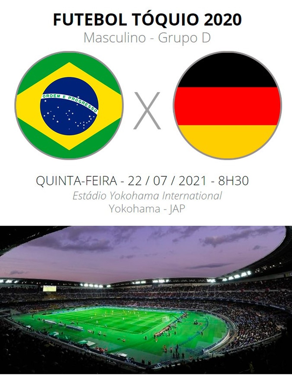 Olimpíadas de Tóquio: onde assistir Brasil x Alemanha no futebol
