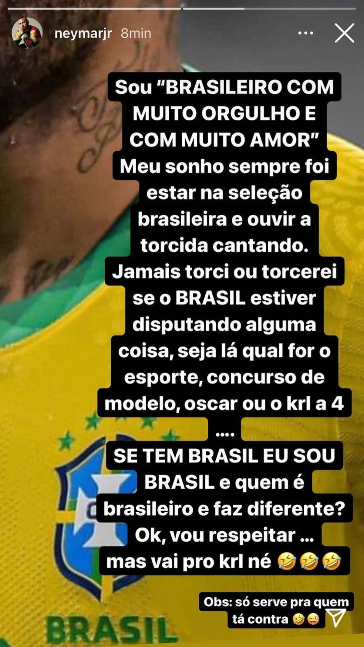 Futebol Americano Sou Brasileiro, Não Desisto Nunca: SOU BRASIL