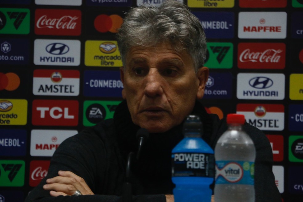 Renato Gaúcho em coletiva após vitória do Grêmio — Foto: João Victor Teixeira