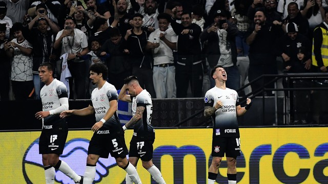 Corinthians x Bragantino, comemoração do gol de Garro