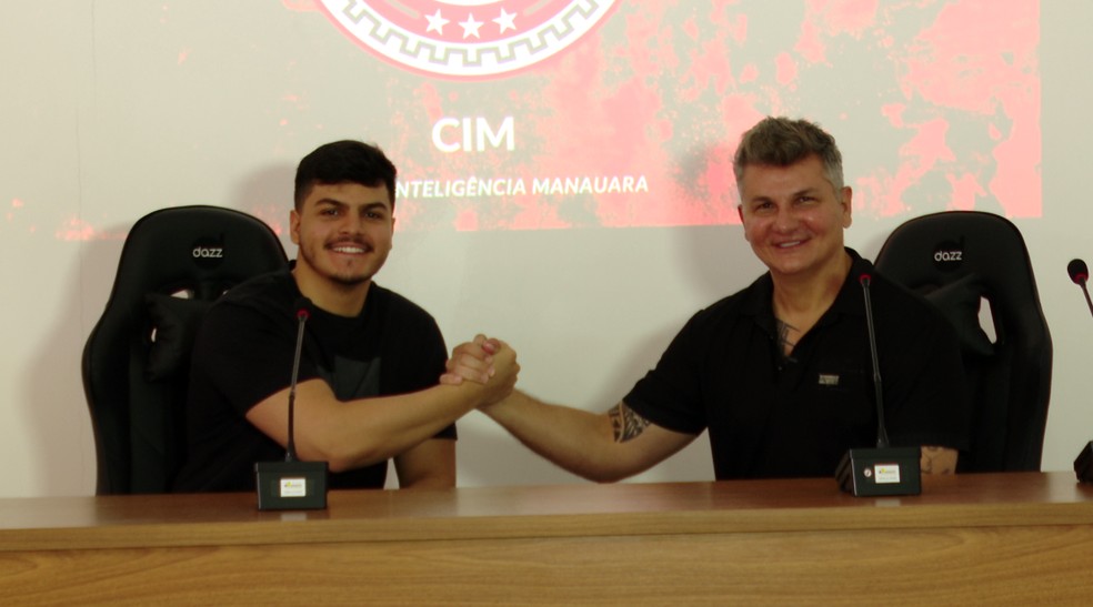 Paulo Victor e  vice Marcus de Souza do Manauara &mdash; Foto: Reprodu&ccedil;&atilde;o
