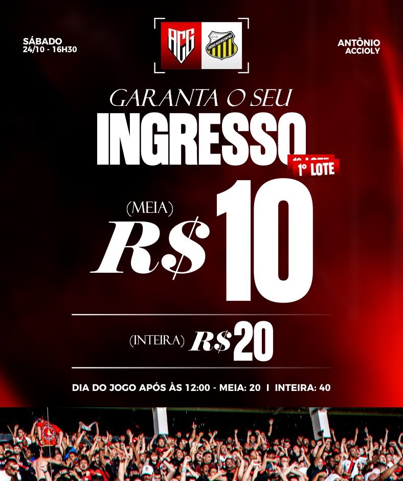 Atlético-GO x Novorizontino: clube faz promoção de ingressos para jogo decisivo