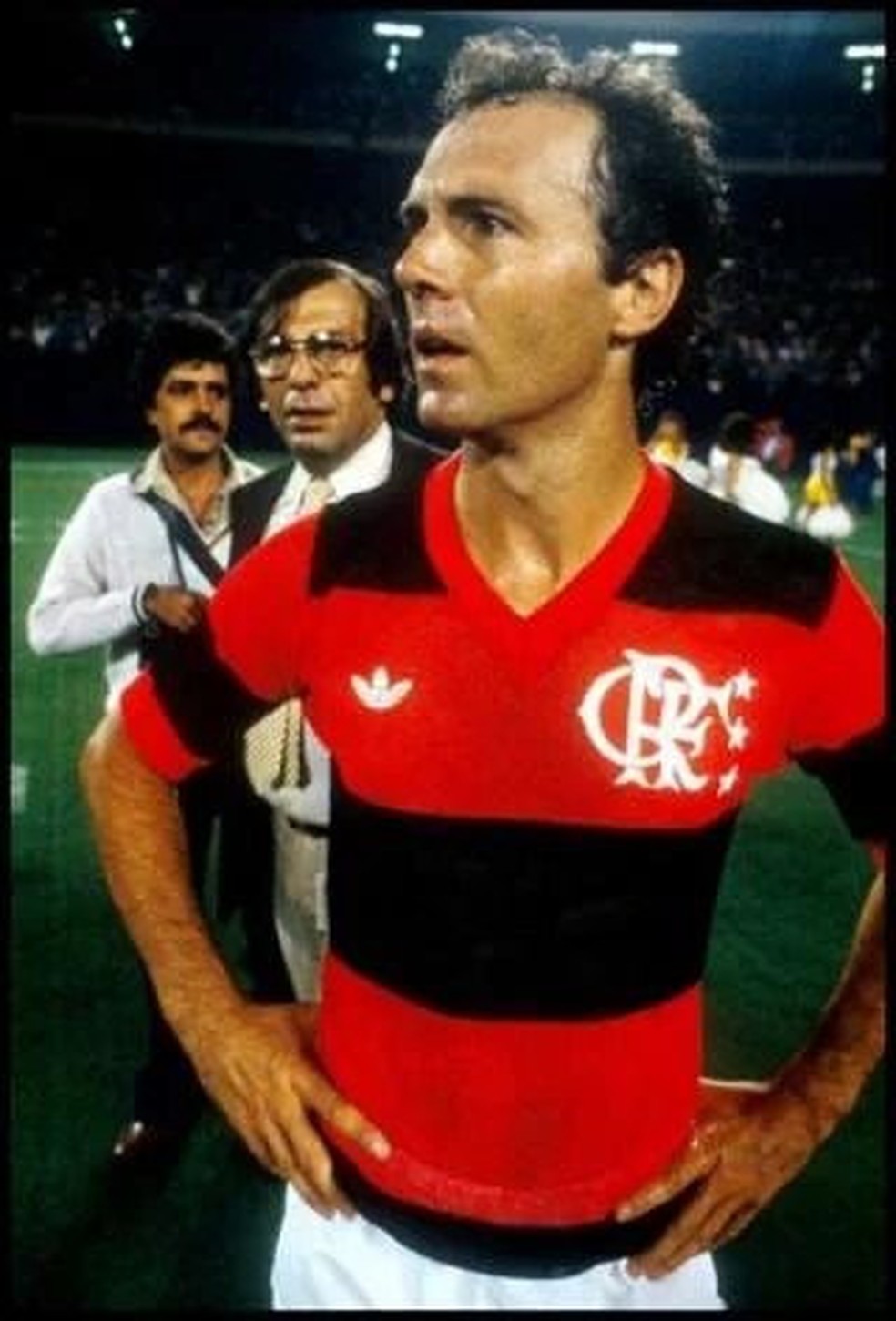 Beckenbauer com a camisa do Flamengo — Foto: Divulgação / Flamengo