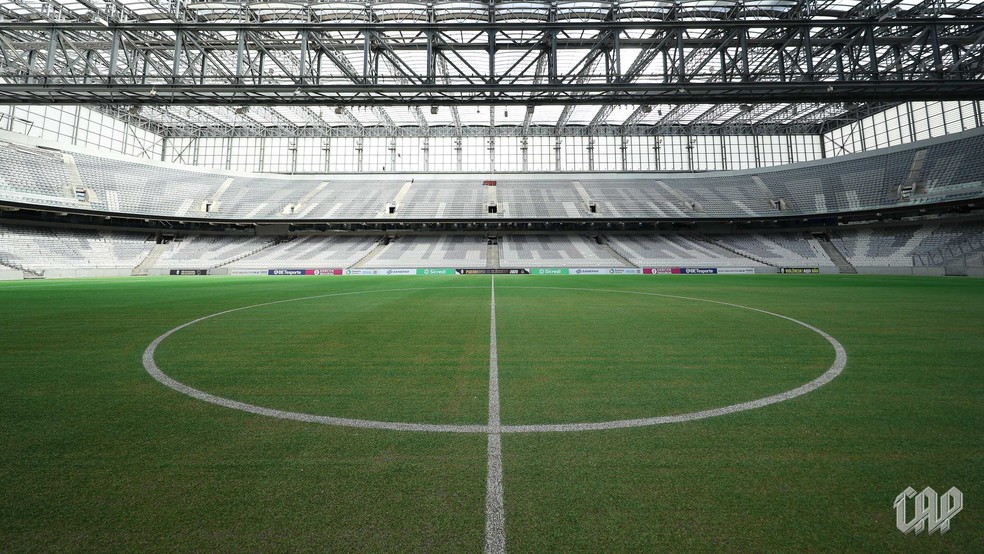 Gramado sintético Ligga Arena, do Athletico — Foto: José Tramontin/athletico.com.br