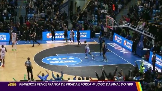 Pinheiros vence o Franca de virada e força 4º jogo da final do NBB - Programa: Globo Esporte SP 