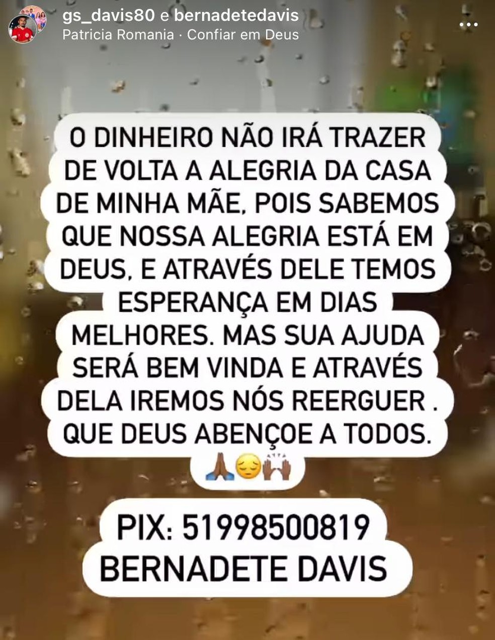 Gabriel Davis, do América-RN, faz campanha para ajudar pais e moradores da região de Venâncio Aires — Foto: Reprodução