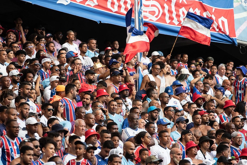 Torcida do Bahia em jogo na Fonte Nova — Foto: Letícia Martins/EC Bahia
