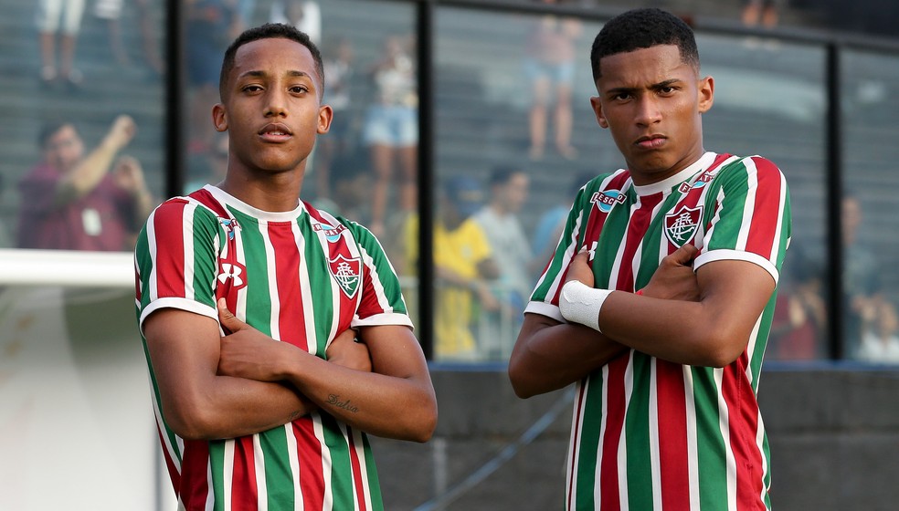 jo&atilde;o pedro marcos paulo fluminense sub-17 &mdash; Foto: Lucas Mer&ccedil;on / FluminenseFC