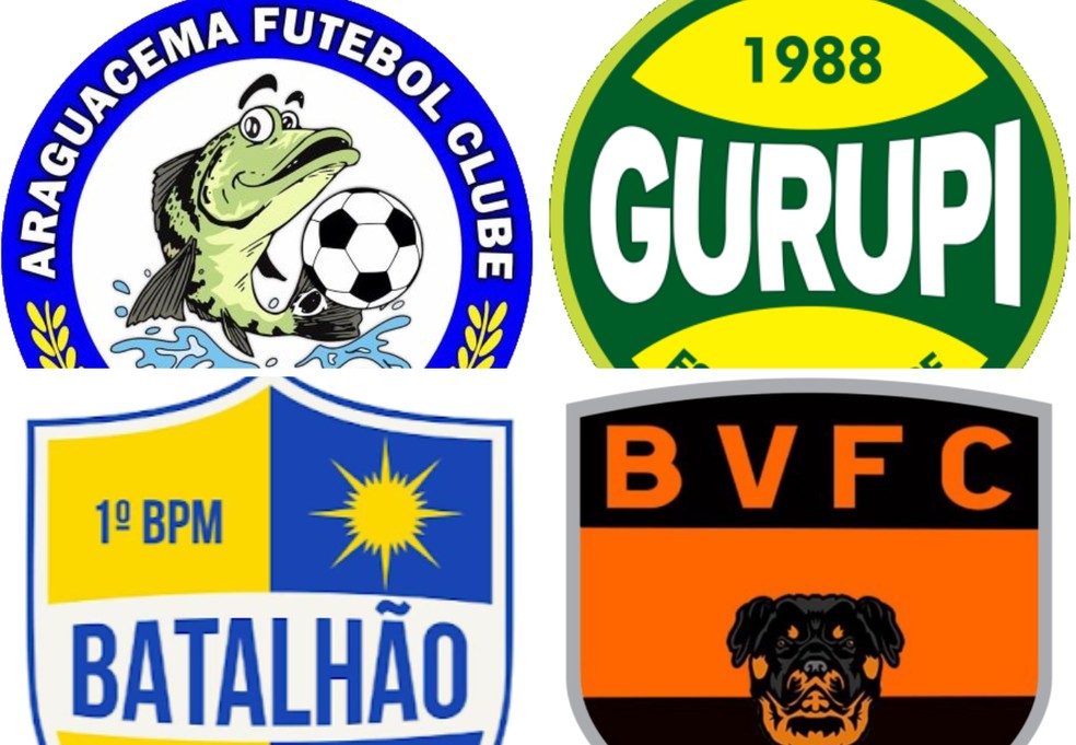 Montagem com escudo tocantinense de clubes