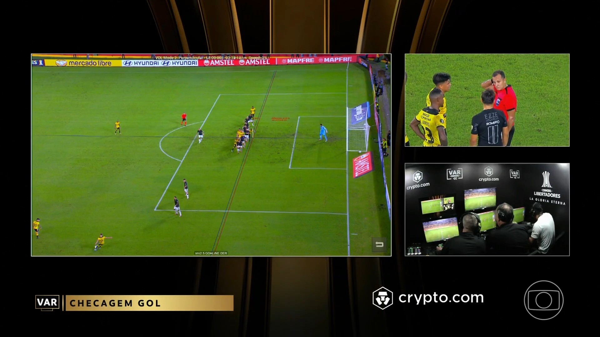 Leva seis minutos para anular gol contra o Corinthians na Libertadores; assista ao vídeo.