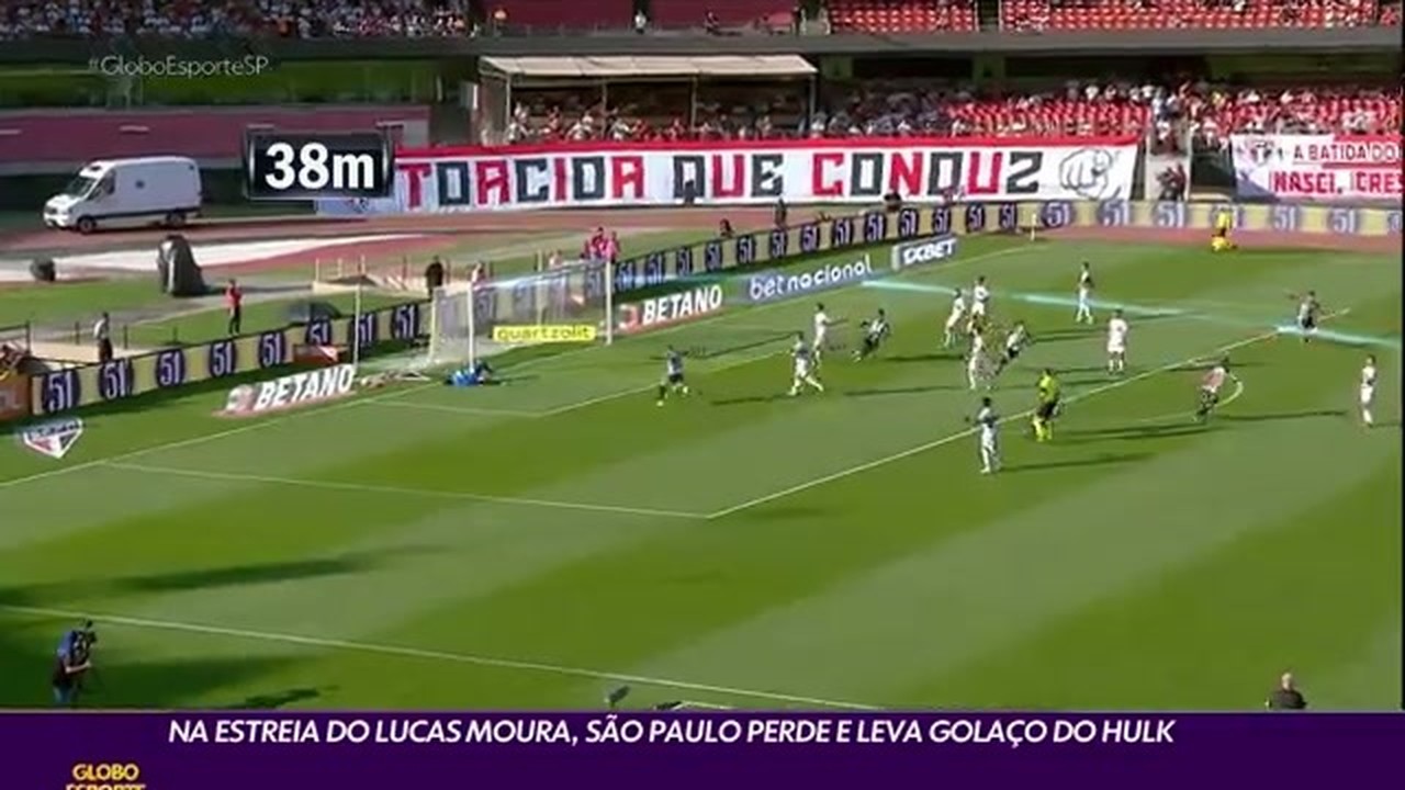 Na estreia do Lucas Moura, São Paulo perde e leva golaço do Hulk