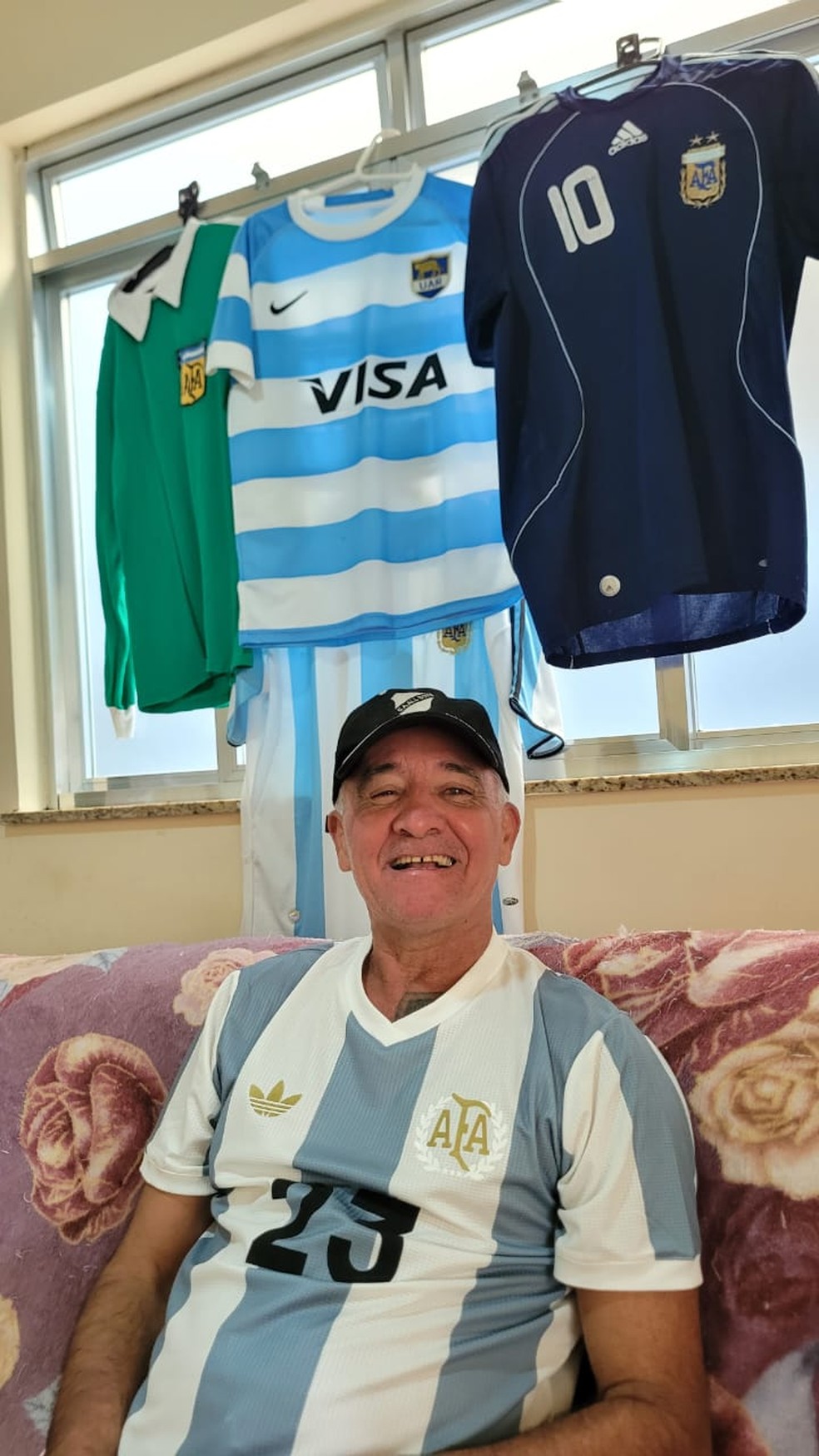 Torcedor mineiro Gilberto Mateus de Oliveira, torcedor da Argentina, Juiz de Fora