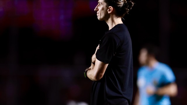 Filipe Luís durante a derrota do Flamengo para o São Paulo