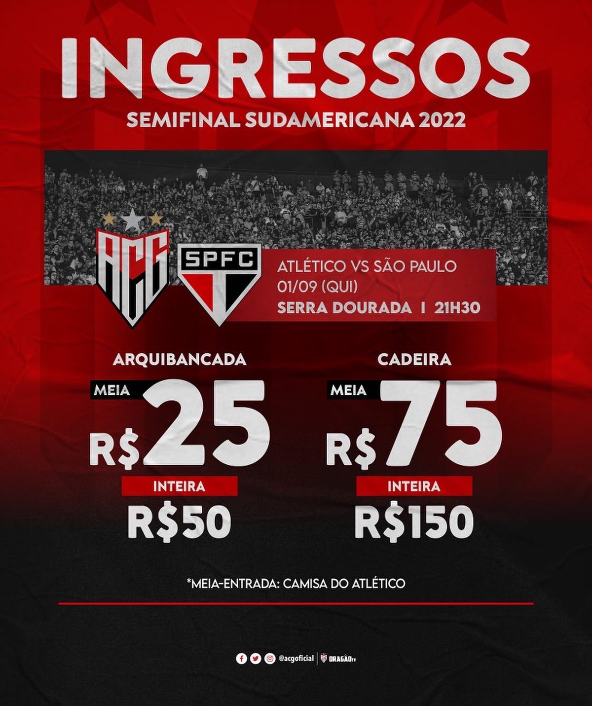 Atlético-GO x São Paulo: ingressos à venda para jogo de ida da ...