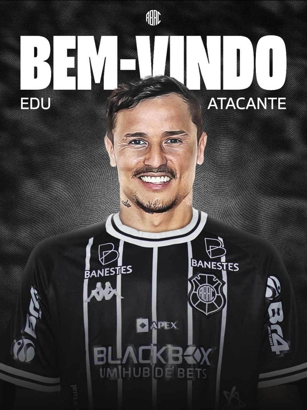 Rio Branco-ES acerta a contração do atacante Edu, ex-Cruzeiro — Foto: Rio Branco SAF