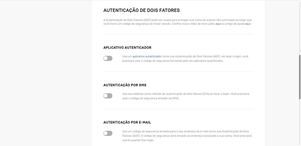 Minha Autenticação de Dois Fatores (ADF) via aplicativo