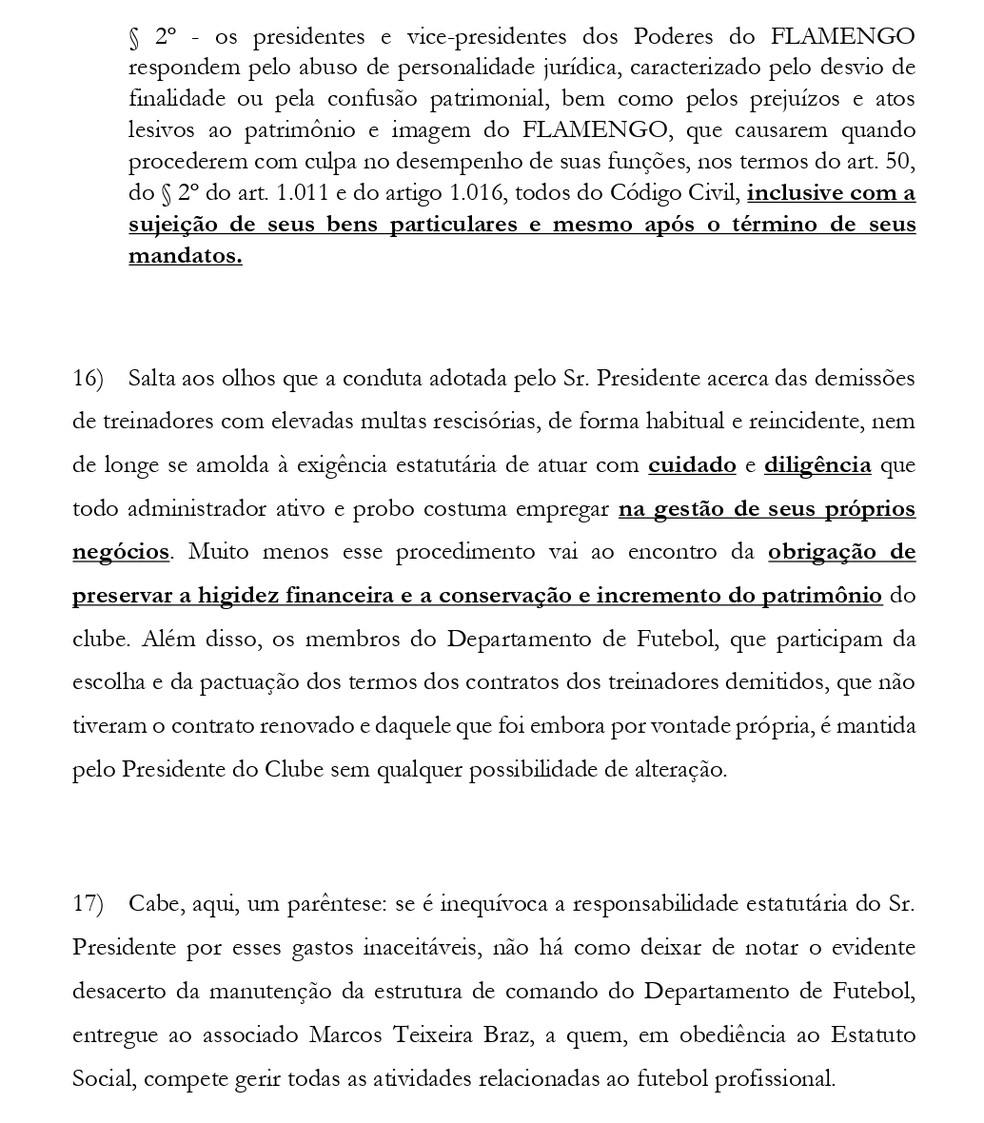 Pedido de CPI de Landim no Conselho Deliberativo do Flamengo � Foto: Reprodu��o