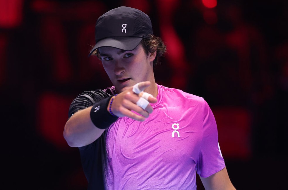 João Fonseca no Next Gen Finals — Foto: Photo by Francois Nel/Getty Images