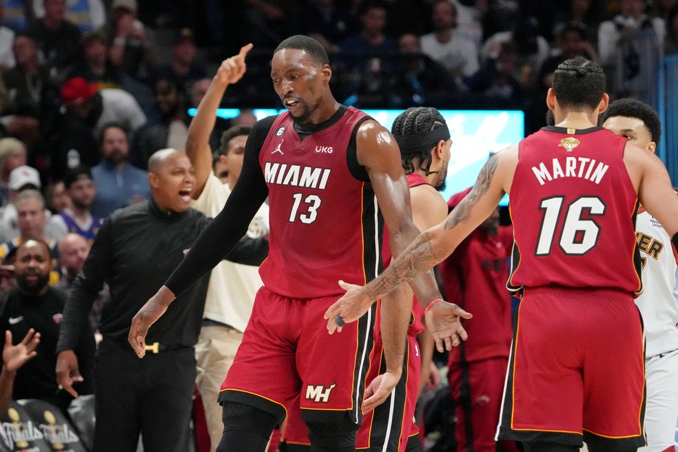Miami Heat chegou a liderar o placar diversas vezes no último quarto — Foto: Kyle Terada-USA TODAY Sports