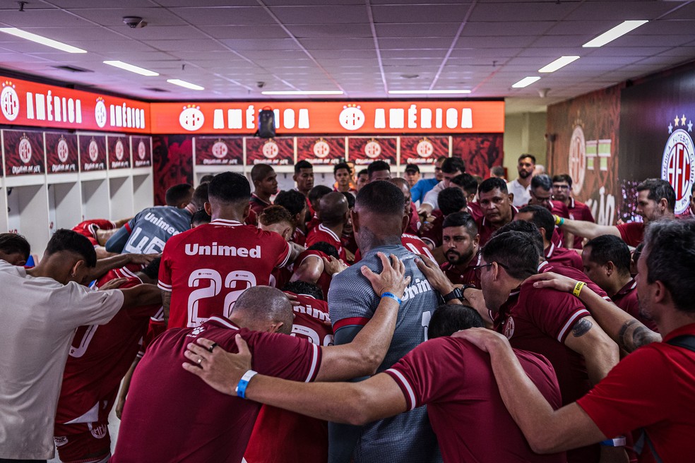 Em campo, América-RN fez a melhor campanha e garantiu vaga direta para as semifinais — Foto: Gabriel Leite/América FC