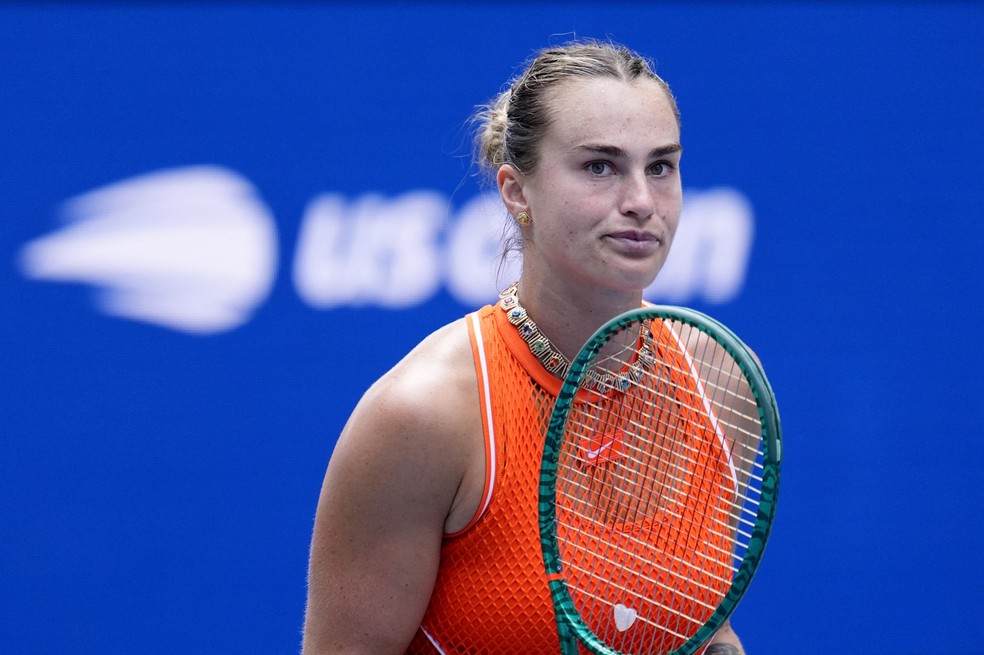 Aryna Sabalenka em ação pela 3ª rodada do US Open 2026 — Foto: Eduardo Munoz/REUTERS