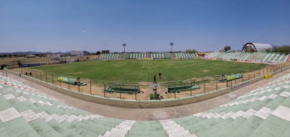 Est&aacute;dio Mariz&atilde;o, do Sousa, j&aacute; recebeu jogos da Copa do Brasil e Copa do Nordeste em 2025 &mdash; Foto: Tiago Pavini / Ferrovi&aacute;ria SAF