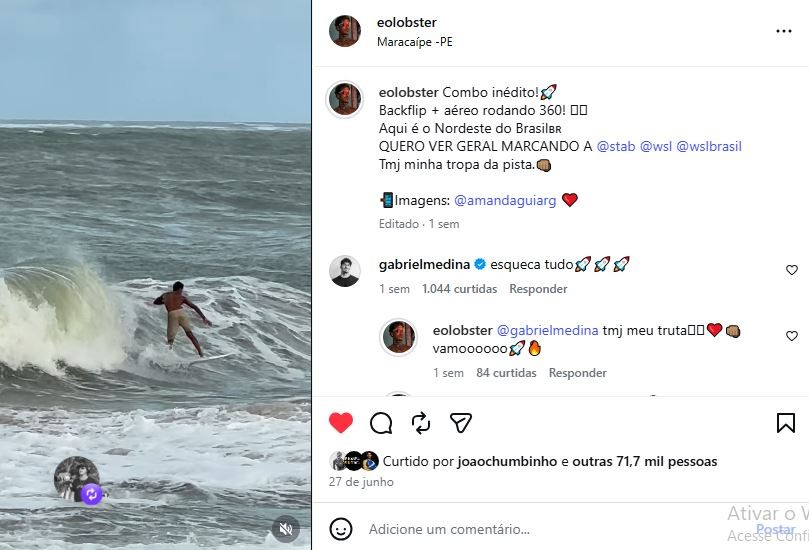 Surfista viraliza ao executar mortal com prancha e recebe elogios de tops da WSL