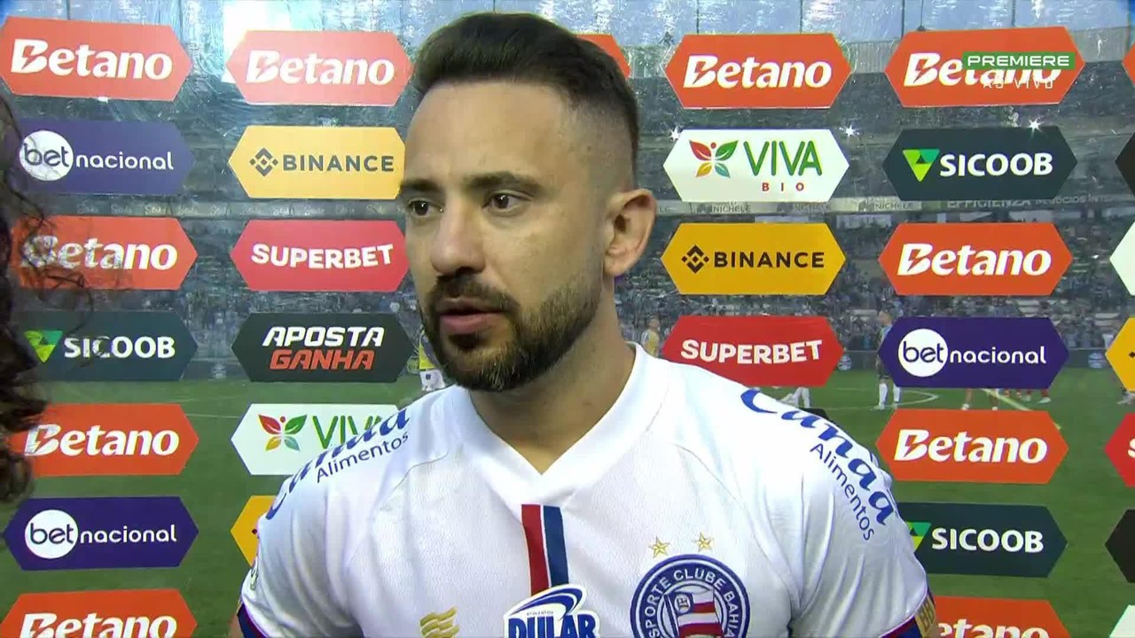 Everton Ribeiro comemora conquista do Bahia sobre o Grêmio: 'Grande triunfo nosso'