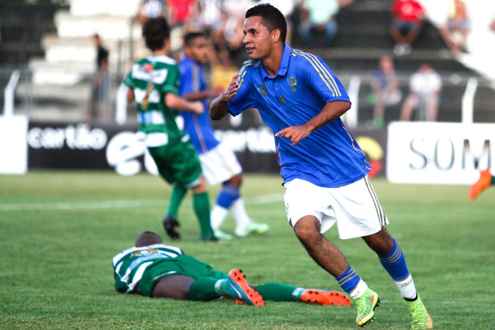 Christopher comemora gol do Palmeiras na Copinha de 2015 — Foto: Luciano Claudino / Agência estado