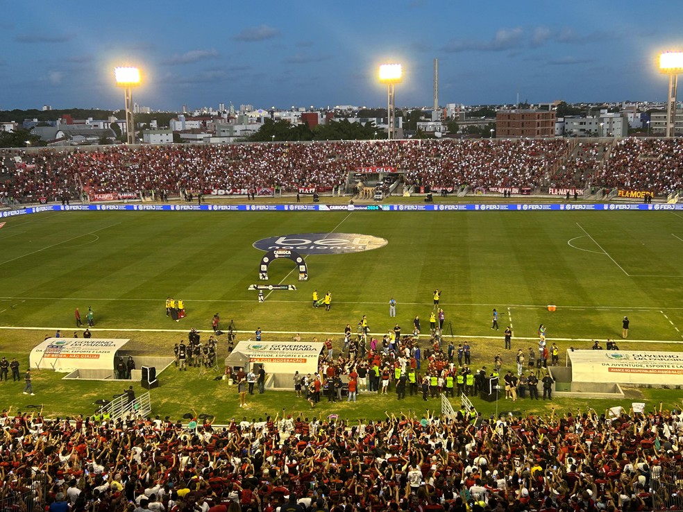 Nova Iguaçu x Flamengo, no Almeidão, tem o maior público de uma partida na Paraíba em 2024 — Foto: Matheus Aquino / ge Paraíba