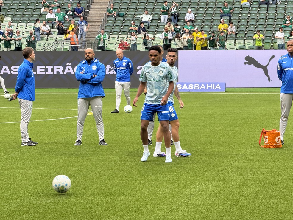 Eduardo Conceição, do Palmeiras, antes da partida contra Chapecoense — Foto: Thiago Ferri