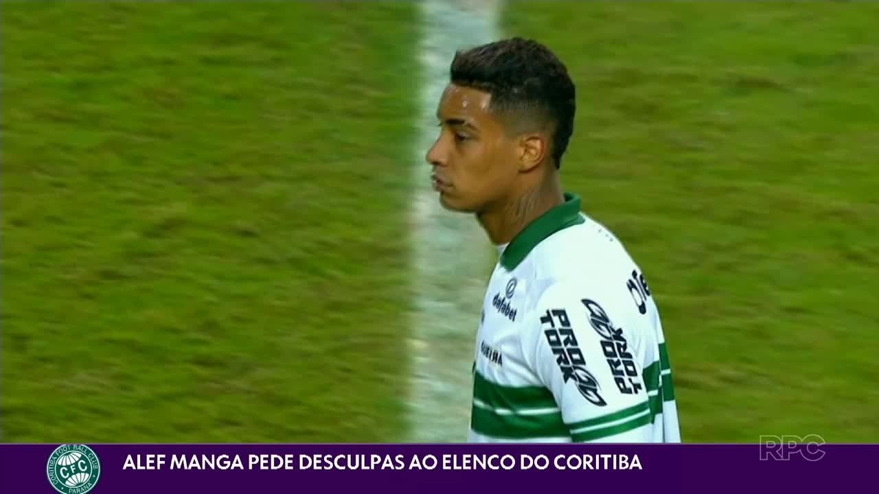 Alef Manga pede desculpas ao elenco do Coritiba