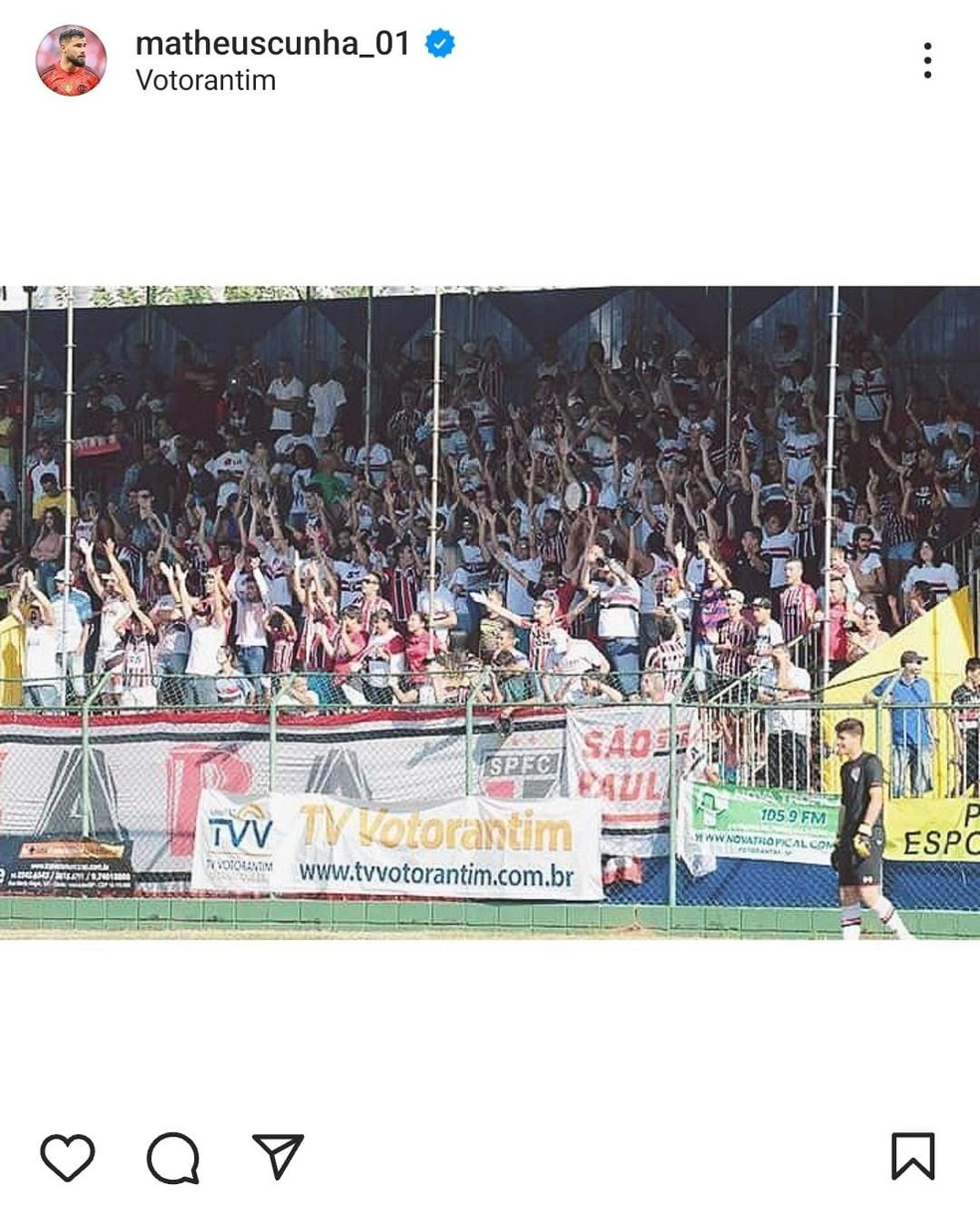 Pimeira foto de Matheus Cunha no Instagram — Foto: Reprodução