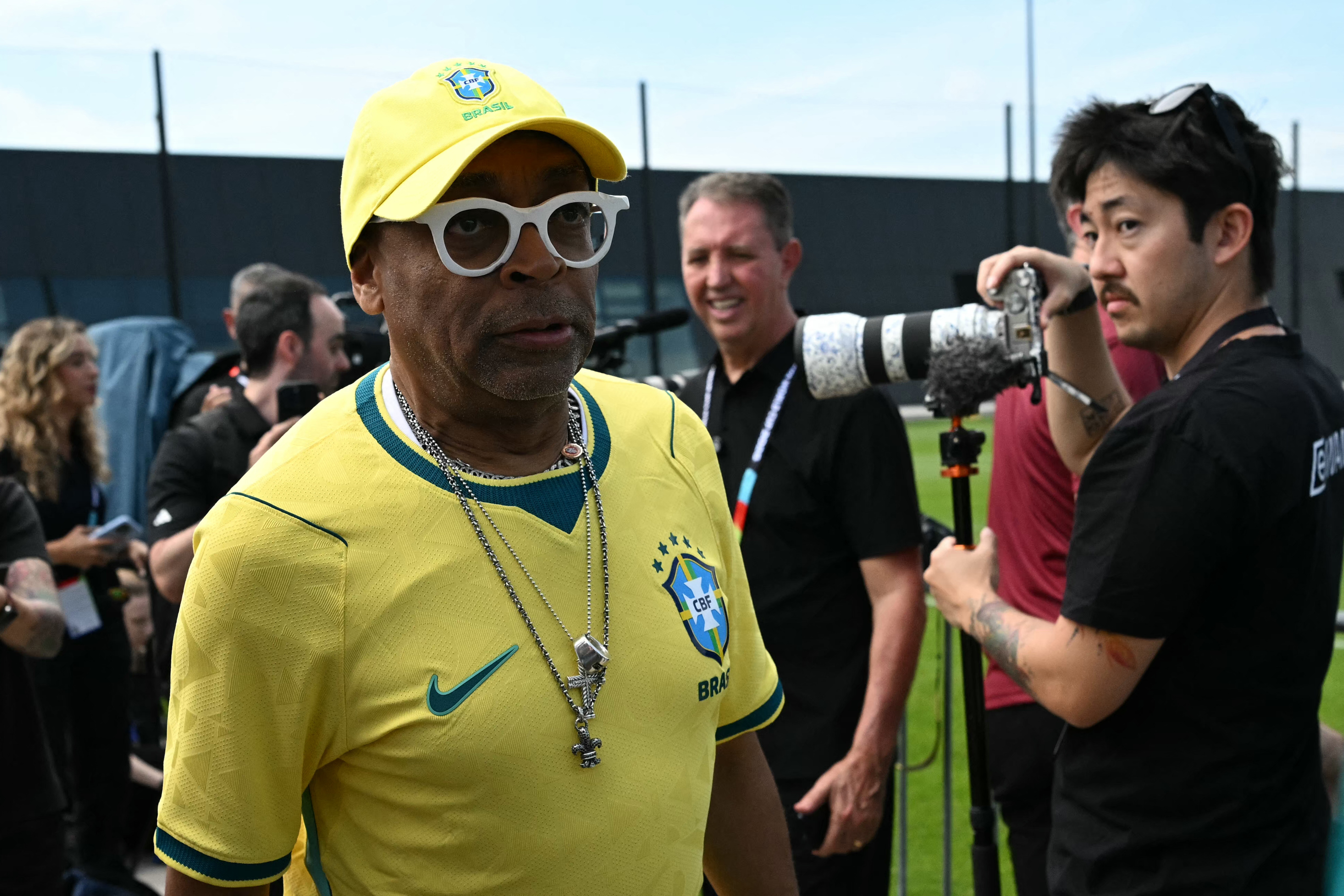 Spike Lee Watches Brazil Training in Brazil Jersey and Praises Neymar: “He’s My Guy”
