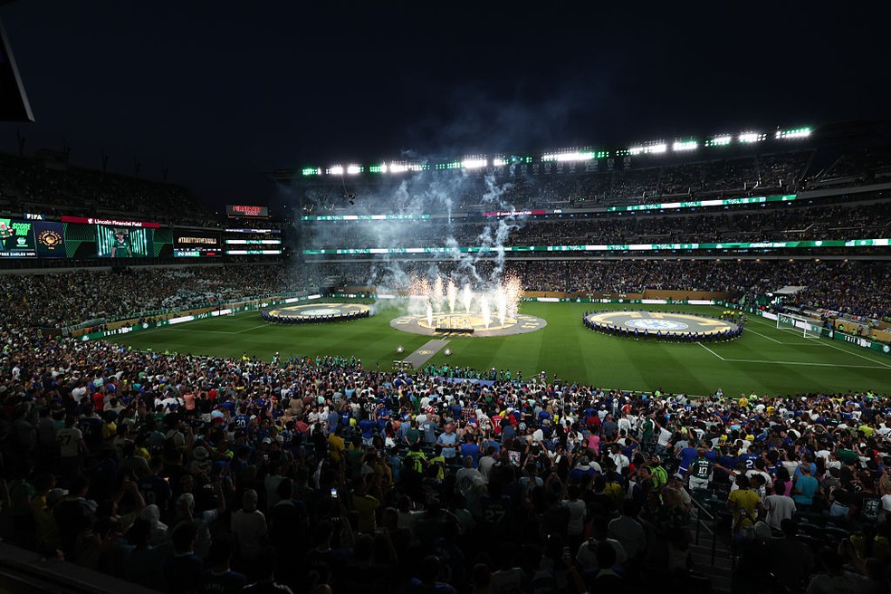 Público de Palmeiras x Chelsea é o maior de brasileiros na Copa do Mundo de Clubes — Foto: Ira L. Black/Getty Images