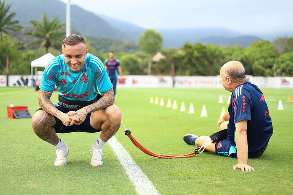 Cebolinha desfalcou Flamengo na Libertadores por leso na panturrilha esquerda  Foto: Gilvan de Souza / Flamengo