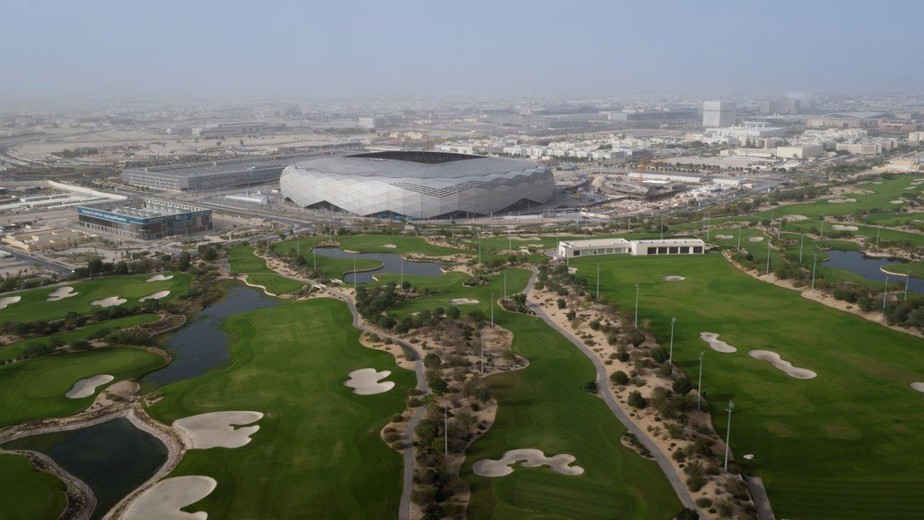 Doha, Qatar. 03rd Dec, 2022. Vista do Estádio Internacional, final da copa  do mundo catar 2022 